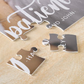 Love is Patient Typography with Couples Photo Legpuzzel (Zijkant)