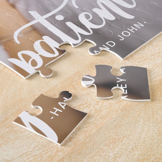 Love is Patient Typography with Couples Photo Legpuzzel (Zijkant)
