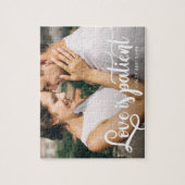 Love is Patient Typography with Couples Photo Legpuzzel (Verticaal)