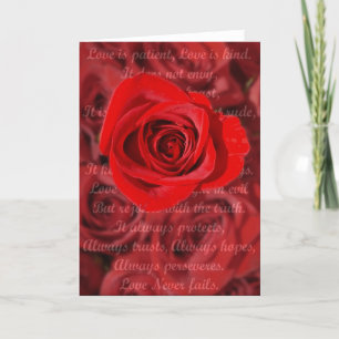 Love is Patient Verse Card Feestdagen Kaart