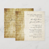 Love is Patient Vintage Wedding Invitation Kaart (Voorkant / Achterkant)