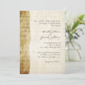 Love is Patient Vintage Wedding Invitation Kaart (Staand voorkant)