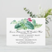 Love is Patient Wedding Announcement Uitnodiging (Staand voorkant)