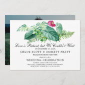 Love is Patient Wedding Announcement Uitnodiging (Voorkant / Achterkant)