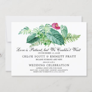 Love is Patient Wedding Announcement Uitnodiging