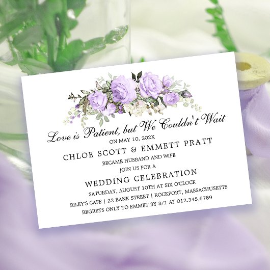 Love is Patient Wedding Announcement Uitnodiging