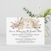 Love is Patient Wedding Announcement Uitnodiging (Staand voorkant)