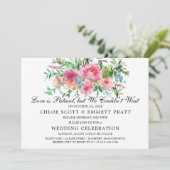 Love is Patient Wedding Announcement Uitnodiging (Staand voorkant)