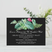 Love is Patient Wedding Announcement Uitnodiging (Staand voorkant)