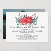 Love is Patient Wedding Announcement Uitnodiging (Voorkant / Achterkant)