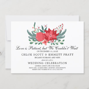 Love is Patient Wedding Announcement Uitnodiging