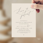 “Love Is Patient” Wedding Change the date announce Kaart<br><div class="desc">Share your updated wedding plans with grace using this elegant wedding postponement announcement card. Featuring the heartfelt phrase “Love Is Patient” in flowing calligraphy paired with refined minimalist typography, this design offers a beautiful and thoughtful way to inform guests of your new celebration date. Perfect for couples who appreciate timeless,...</div>