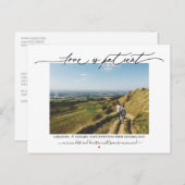 Love is Patient Wedding Postponement Briefkaart (Voorkant / Achterkant)