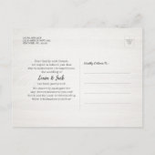 Love is Patient Wedding Postponement Reschedulated Aankondigingskaart (Achterkant)