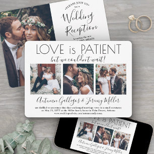 Love is Patient Wedding Reception 4 Foto Collage Kaart
