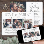 Love is Patient Wedding Reception 4 Foto Collage Kaart