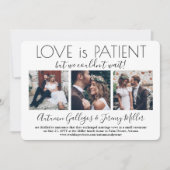 Love is Patient Wedding Reception 4 Foto Collage Kaart (Voorkant)