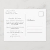 Love is Patiëntenpasta Floral Wedding Postponement Aankondigingskaart (Achterkant)