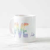 Love is print op a koffiemok (Voorkant links)