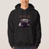 Love is Pug Dog Pug Mam Life Love Dog Pet Essentia Hoodie (Voorkant)