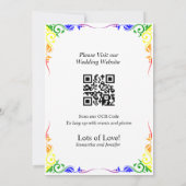 Love is Rainbow Theme Save the Date Kaart (Achterkant)