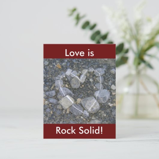 Love is Rock Solid Briefkaart (Staand voorkant)