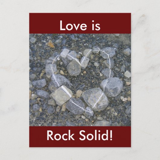 Love is Rock Solid Briefkaart (Voorkant)