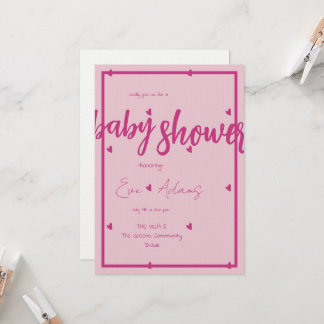 Love is Roze Collectie Baby shower Invitation Kaart