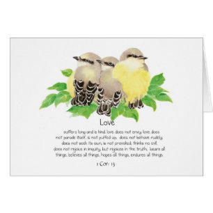 Love is- Scripture Cor: 13 Kingvogels voor de verk