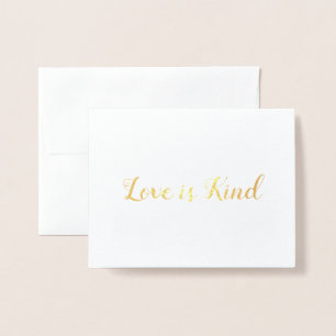 Love is Sind Foil Note Card Folie Kaarten