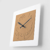 "Love is Splendor" Gold Relief >Wall Clocks Vierkante Klok (Hoek)