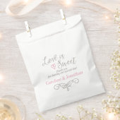 Love is Sweet | Aangepast voor Typografie Roze har Bedankzakje (Geknipt)