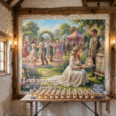 Love is Sweet Bee Wedding Keepsake Sign Wandkleed