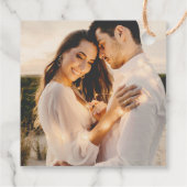 Love is Sweet Black Modern Heart Script Wedding Bedankjes Labels (Achterkant)