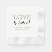 Love is Sweet Black Silver Wedding Verloving