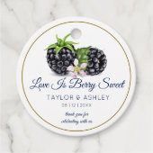 Love is Sweet Blackberry Fruit | Weddenschap Bedankjes Labels (Voorkant)