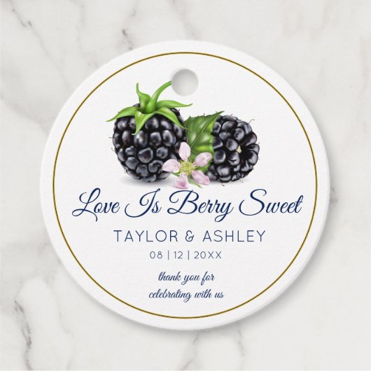 Love is Sweet Blackberry Fruit | Weddenschap Bedankjes Labels (Voorkant)