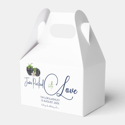 Love is Sweet Blackberry Fruit | Weddenschap-foren Bedankdoosjes (Voorkant Zijde)