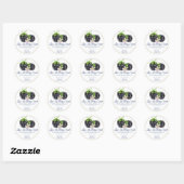 Love is Sweet Blackberry Fruit | Weddenschap Ronde Sticker (Vel)