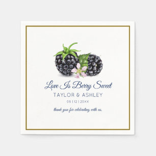 Love is Sweet Blackberry Fruit   Weddenschap Servet