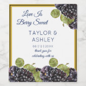 Love is Sweet Blackberry Fruit Wijn Etiket (Enkel label)