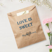 Love Is Sweet Blue en Grey Tassen Bedankzakje (Gezegeld)