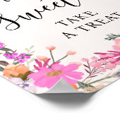 Love Is Sweet Boho Pink Floral Vrijgezellenfeest Poster (Hoek)