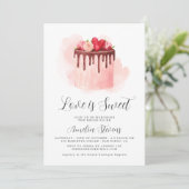 Love is Sweet Bridal Shower Invitation Kaart (Staand voorkant)