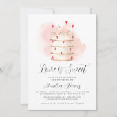 Love is Sweet Bridal Shower Invitation Kaart (Voorkant)