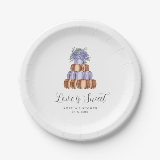 Love is Sweet Bridal Shower Invitation Papieren Bordje (Voorkant)