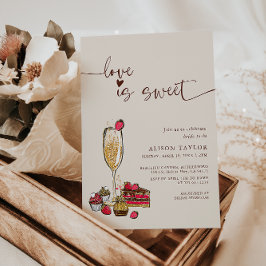 Love Is Sweet Bruiloftsfeest Gold Champagneglas Kaart