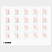 Love Is Sweet Bruiloftsfeest Vierkante Sticker (Vel)
