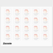 Love Is Sweet Bruiloftsfeest Vierkante Sticker (Vel)