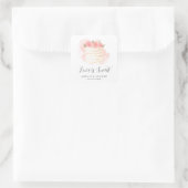 Love Is Sweet Bruiloftsfeest Vierkante Sticker (Tas)